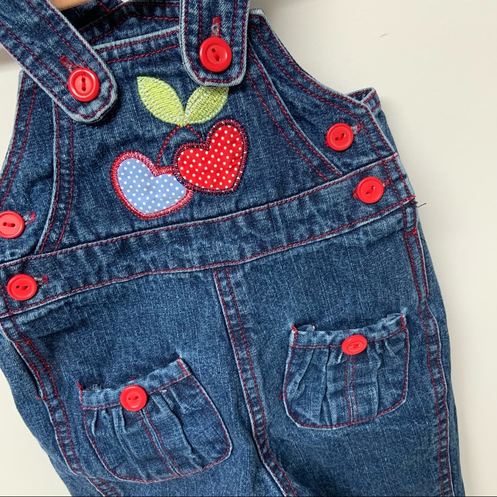 [2/25$✨] Cherry Heart Overalls 🍒